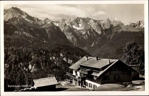 Ak Eckbauer Garmisch Partenkirchen in Oberbayern, Berggasthof