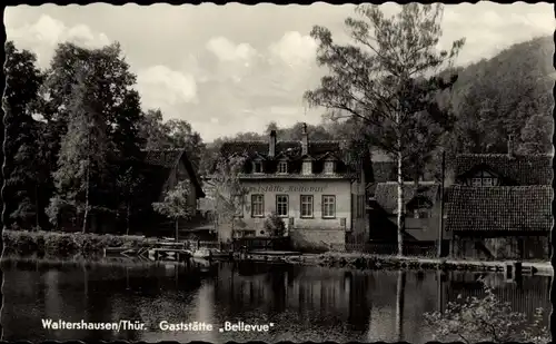 Ak Waltershausen in Thüringen, Gaststätte Bellevue