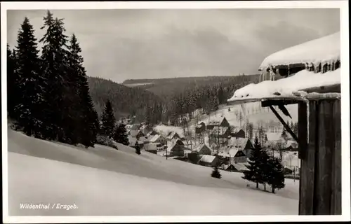 Ak Wildenthal Eibenstock im Erzgebirge, Panorama, Winter