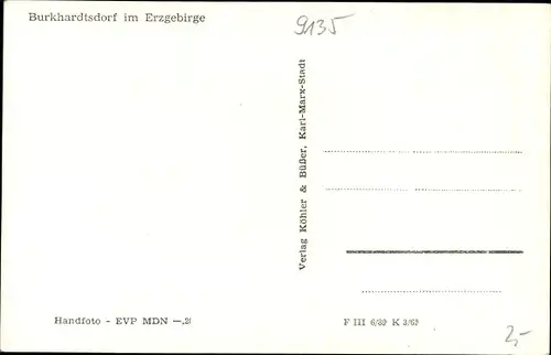 Ak Burkhardtsdorf im Erzgebirge, Gesamtansicht