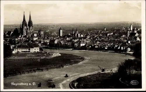 Ak Regensburg an der Donau Oberpfalz, Gesamtansicht