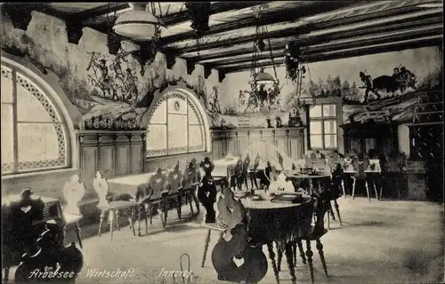 Ak Bayerisch Eisenstein, Arbersee Wirtschaft, Inneres