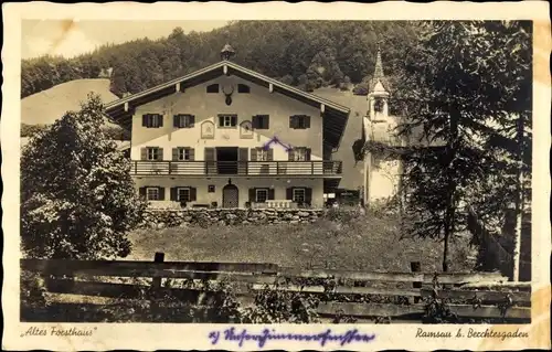 Ak Ramsau im Berchtesgadener Land Oberbayern, Altes Forsthaus