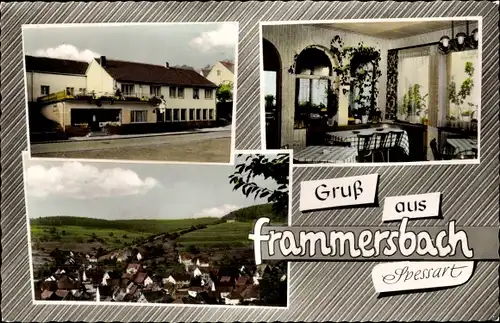 Ak Frammersbach im Spessart Unterfranken, Gasthof und Pension Zur Spessartschenke