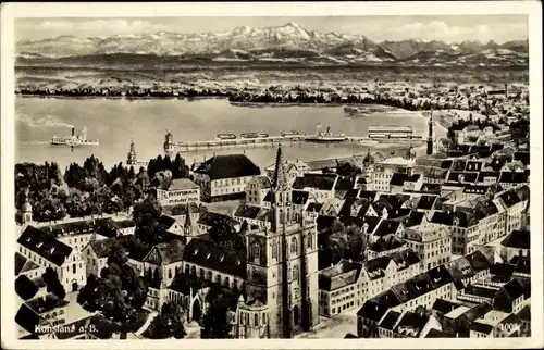 Ak Konstanz am Bodensee, Panorama, Luftbild
