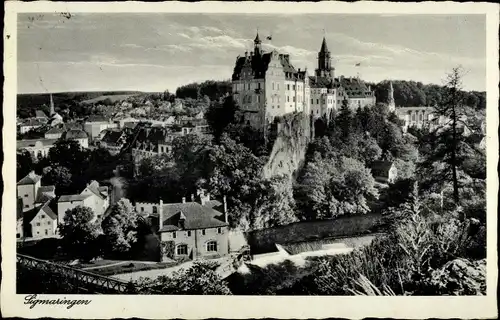 Ak Sigmaringen an der Donau Baden Württemberg, Teilansicht mit Schloss