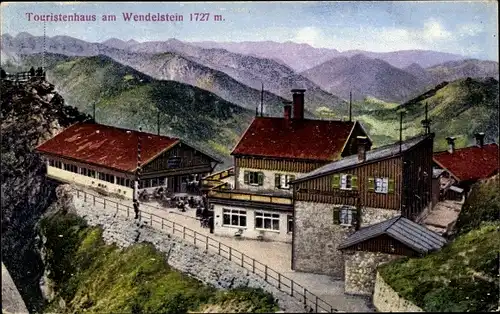 Ak Bayrischzell im Mangfallgebirge Oberbayern, Wendelstein, Touristenhaus