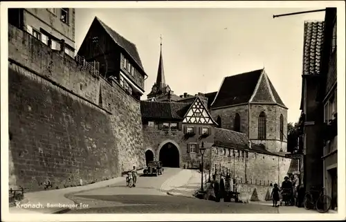 Ak Kronach in Oberfranken, Bamberger Tor
