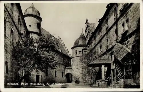 Ak Kronach in Oberfranken, Veste Rosenberg, Zeughaushof