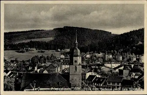 Ak Friedrichroda Thüringen, Blick vom Kurhaus nach dem Körnberg