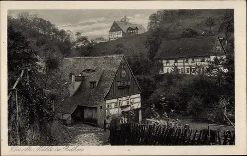 Ak Rathen an der Elbe Sächsische Schweiz, die alte Mühle