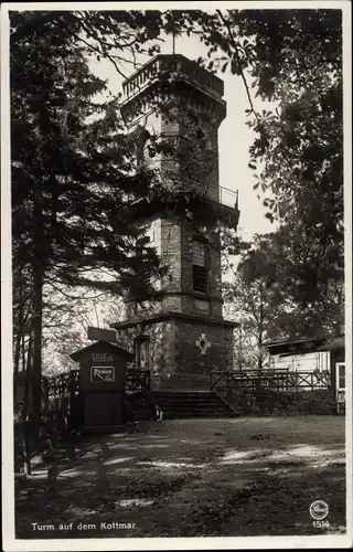 Ak Walddorf Kottmar in der Oberlausitz, Turm auf dem Kottmar