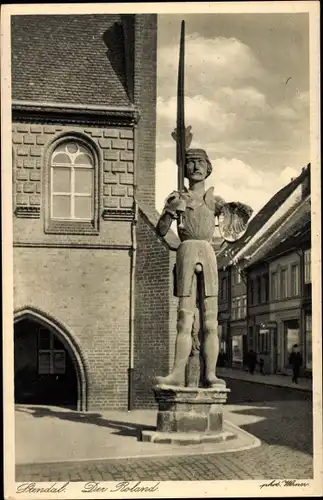 Ak Stendal in der Altmark, Der Roland