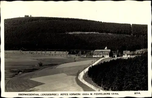 Ak Oberwiesenthal im Erzgebirge, Fichtelberg, Rotes Vorwerk