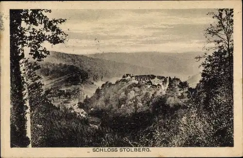 Ak Stolberg im Harz, Schloss, Panorama