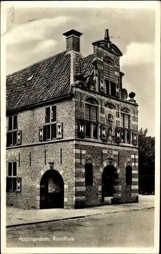 Ak Appingedam Groningen Niederlande, Raadhuis