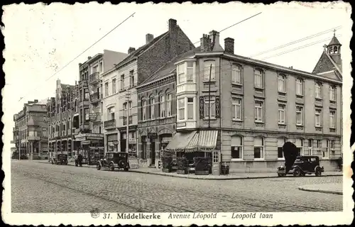 Ak Middelkerke Westflandern, Avenue Leopold