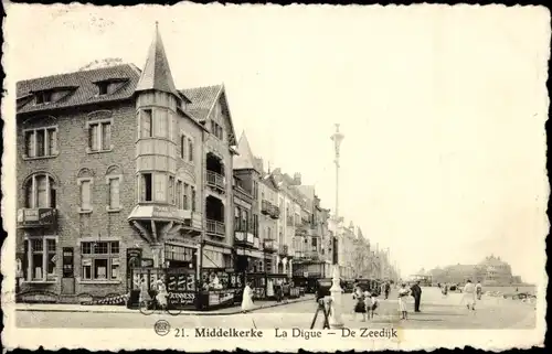Ak Middelkerke Westflandern, La Digue