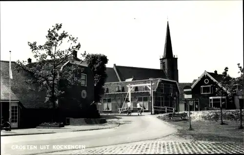 Ak Kockengen Utrecht Niederlande, Straßenpartie, Kirche