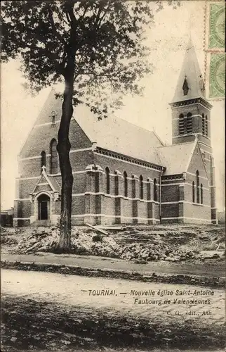 Ak Tournai Wallonien Hennegau, Église Saint Antoine