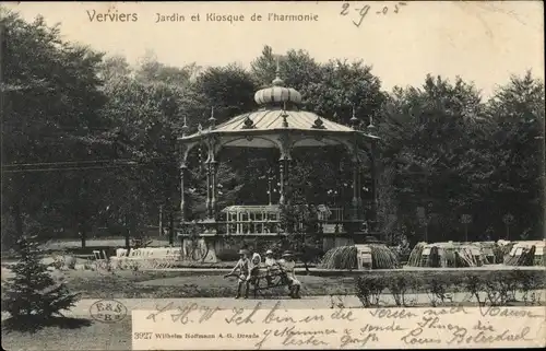 Ak Verviers Wallonien Lüttich, Jardin et Kiosque de l´harmonie