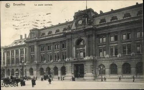 Ak Bruxelles Brüssel, La poste centrale