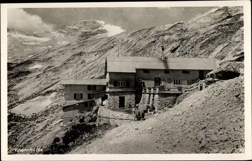 Ak Garmisch Partenkirchen, Knorrhütte an der Zugspitze, Gebirge