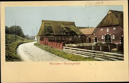 Ak Marschen, Bauerngehöfte