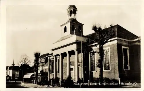 Ak Hengelo Overijssel Niederlande, Ned. Herv. Kerk, Deldensestraat