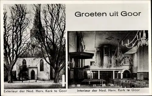 Ak Goor Overijssel, Ned. Herv. Kerk, Interieur, Exterieur