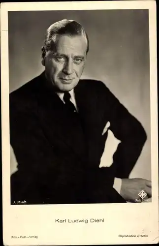 Ak Schauspieler Karl Ludwig Diehl, Portrait