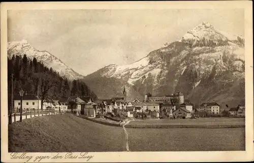 Ak Golling an der Salzach Salzburg, Ort gegen den Pass Lueg