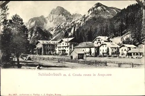 Ak Carbonin Schluderbach Toblach Dobbiaco Südtirol, Croda Rossa, Ampezzo