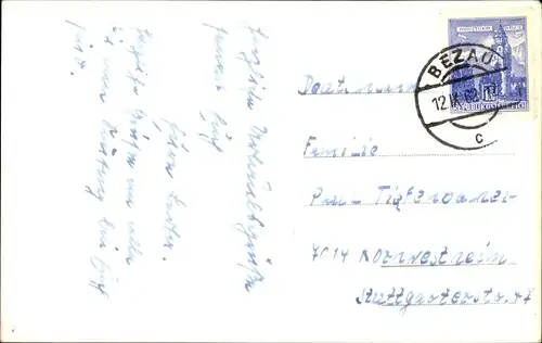 Ak Bezau in Vorarlberg, Totalansicht mit Hangspitze