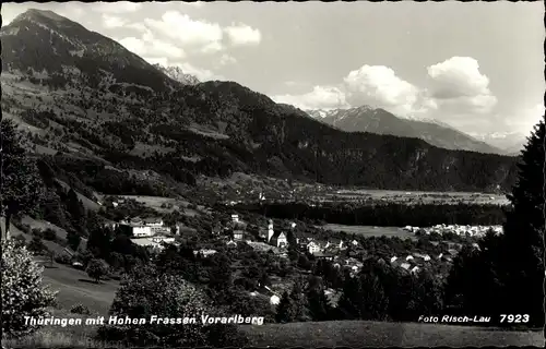 Ak Thüringen in Vorarlberg, Gesamtansicht mit Hohen Frassen