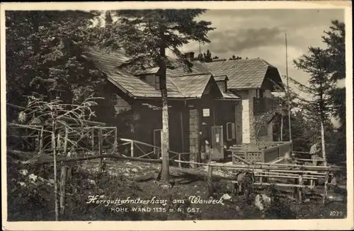 Ak Niederösterreich, Herrhottschnitzerhaus am Wandeck, Hohe Wand