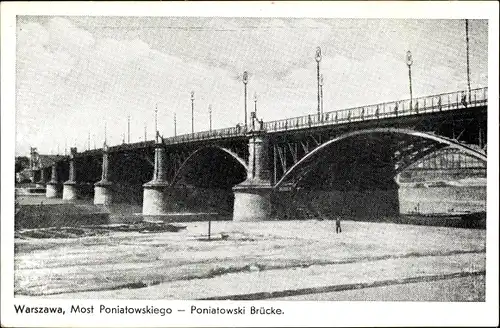 Ak Warszawa Warschau Polen, Poniatowski Brücke