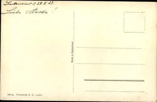 Ak Beckenried Kt. Nidwalden Schweiz, Gesamtansicht mit den Mythen