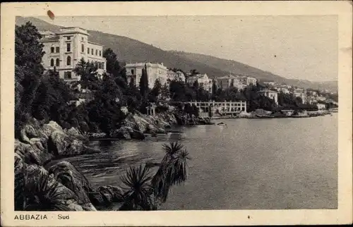 Ak Opatija Abbazia Kroatien, Südteil, Stadtansicht