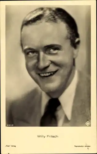 Ak Schauspieler Willy Fritsch, Portrait, Ross Verlag 6181/2