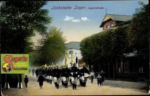 Ak Lockstedt Schleswig Holstein, Lockstedter Lager, Regiment in der Lagerstraße, Margarine Siegerin