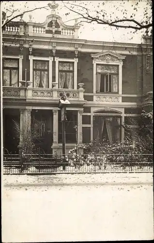 Foto Ak Hamburg, Villa, Vorderansicht, Zaun