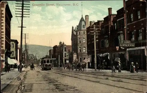 Ak Vancouver British Columbia Kanada, Granville Street