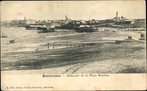 Ak Montevideo Uruguay, Balneario de la Playa Ramires