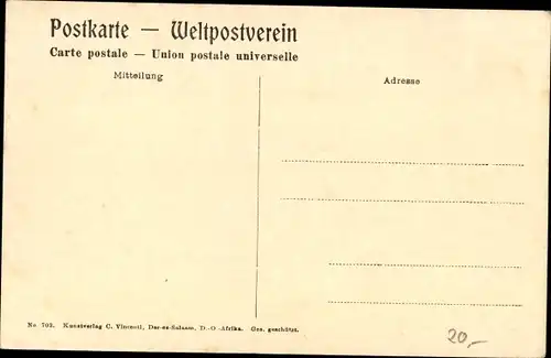 Ak Tanga Tansania, Kaiserliches Postamt