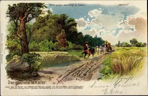 Halt gegen das Licht Litho Märchen, Der gestiefelte Kater, Gebrüder Grimm