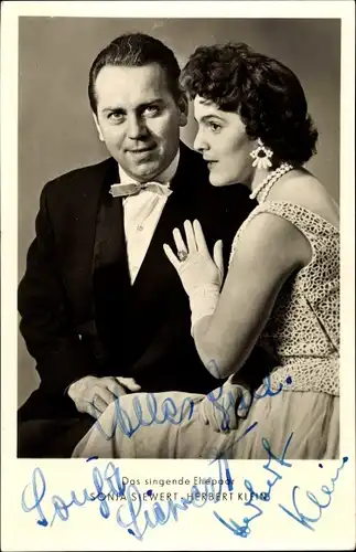 Ak Sänger Sonja Siewert, Herbert Klein