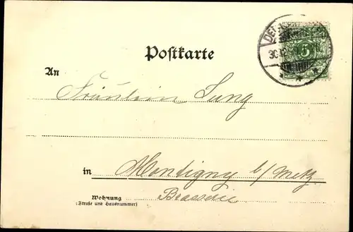 Ak Audun le Tiche Deutschoth Moselle, Bahnhof, Apotheke