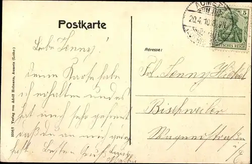 Ak Aumetz Lothringen Moselle, Schachtanlage des Eisenerzbergwerkes