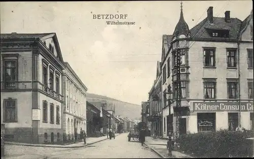 Ak Betzdorf an der Sieg, Wilhelmstraße, Kölner Consum Genossenschaft